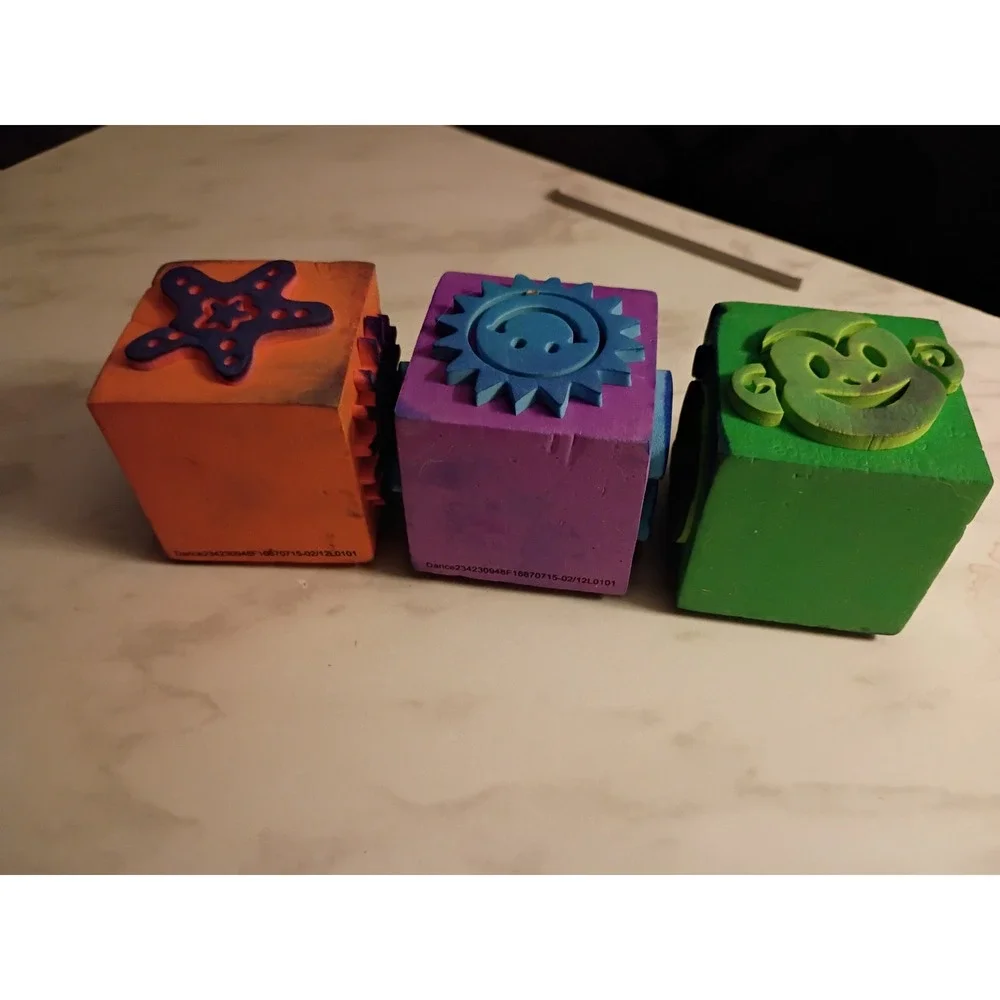 Darice Foam Stamp Cubes Set of 3 Monkey Sun Starfish Beach Designs 234-23-0948
